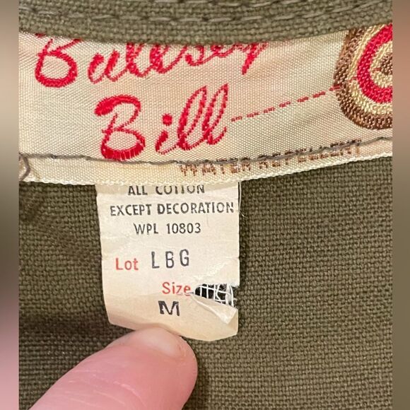 Bullseye Bill Water Repellant '50s '60s Vintage Hunting Vest; size Medium - Picture 3 of 6